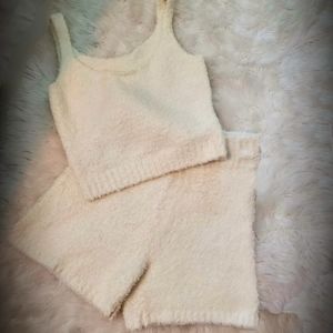 NWOT SKIMS Kim K. Cozy Knit Tank/Shorts Set